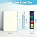 Watercolor Workbook,Watercolor Painting Kit with 12 Colors Paint Set with Brushes & Multi-Theme Scenes, Beginner Workbook Set for Adults & Teens (Blue Flower)