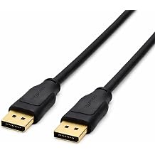 1.80M Black DisplayPort to DisplayPort Cable, DP to DP 4K@60Hz 2K@165Hz Display Port to Display Port Monitor Cable for PC Laptop Gaming Monitor Graphics Card Projector
