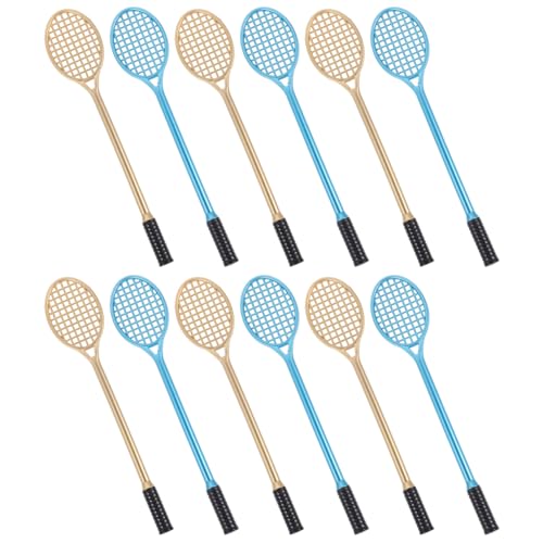 Operitacx 12 Uds. Bolígrafo De Tinta Para Raqueta De Tenis Bolígrafo De Raqueta De Dibujos Animados Bolígrafo De Tinta De Gel Bolígrafos Novedosos Para Firma Bolígrafos De Escritura