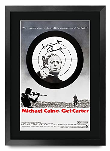 Cadeau pour fan de cinéma affiche Get Carter encadrée A3 Michael Caine