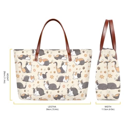 Image of Top Handle Purse for Women, Large Tote Handbag With PU Wallet Set, Gift for Mom