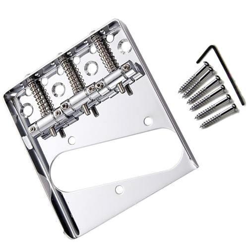 ギターブリッジ サドル灰皿サドルブリッジネジ付きエレキギター(Silver)