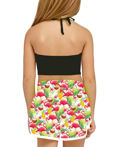 Image of Deerose Kids Hawaiian Swim Board Shorts Quick Dry Active Swim Trunk 5-14 Years
