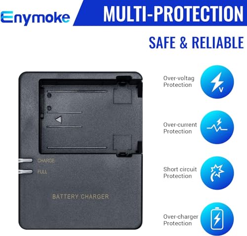 شاحن بطارية سريع LC-E8 متوافق مع بطارية LC-E8 LP-E8 لكانون EOS Rebel T2i T3i T4i T5i 550D 600D 650D 700D Kiss X4 X5 X6 X6i X7i (غير متوافق مع ريبل T2, T3, T4, T5)