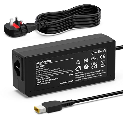 65W Laptop Charger Compatible with Lenovo Thinkpad T470 T470S T460 E531 E570 E560 L470 L460 L440 T440 T450 T540P X270 X250 X240 ADLX65NLC2A ADLX65NCC3A ADLX65NCC2A AC Adapter Power Supply