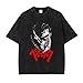 Y2K Tops Men's 90s Vintage Berserk Anime Graphic Shirts Summer Casual Tee Streetwear Harajuku Top Tshirt (L,XXL,XX-Large)