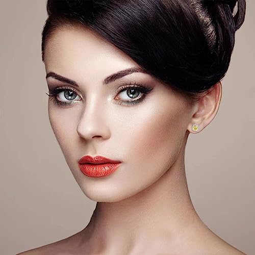 925 Sterling Silver Lab Simulation Diamond Earrings for Women, 4Ct Halo Cushion Cut 5A Cubic Zirconia/Ruby/Sapphire Stud Earrings Hypoallergenic Perfect Jewelry Gifts3