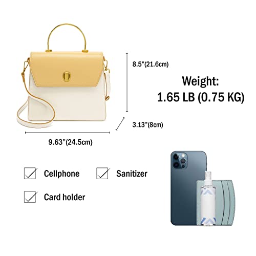 Scarleton Gold Top Handle Satchel Purses for Women, Handbags for Women, Crossbody Bags for Women, Shoulder Bag Purse… - Image 3
