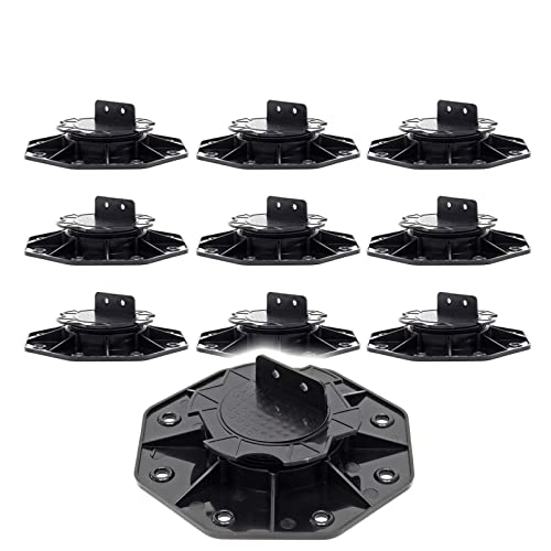 XPOtool Lot de 10x Plots de terrasse – Charge 2700 kg – Hauteur réglable 18-25 mm – en PP...