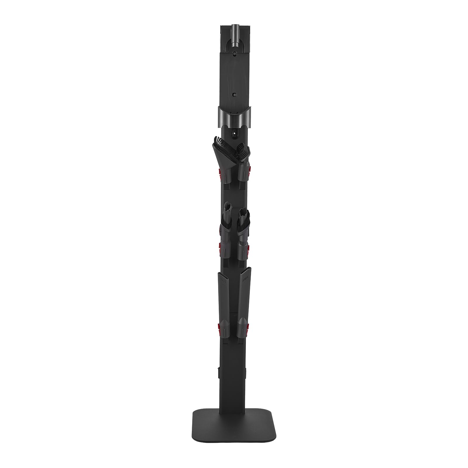 VEVOR Support d'Aspirateur pour Dyson V7, V8, V10, V11, V12, V15, Porte-aspirateur Vertical Stable avec Accessoires, 3 Clips de Rangement de Brosses, 4 Patins Antidérapants, pour Espaces Restreints