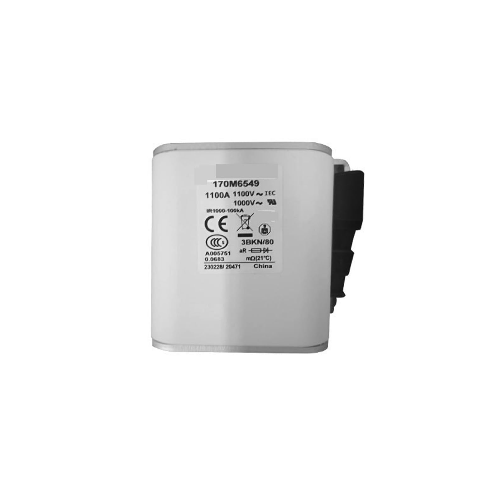 Fusible rápido 170M6549 ideal para entornos industriales de alta demanda energética