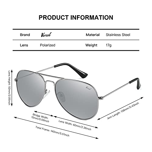 Image of Aviator Sunglasses for Men Women, Polarized Mirrored UV400 Lenses, Lightweight & Classic for Driving & Outdoors