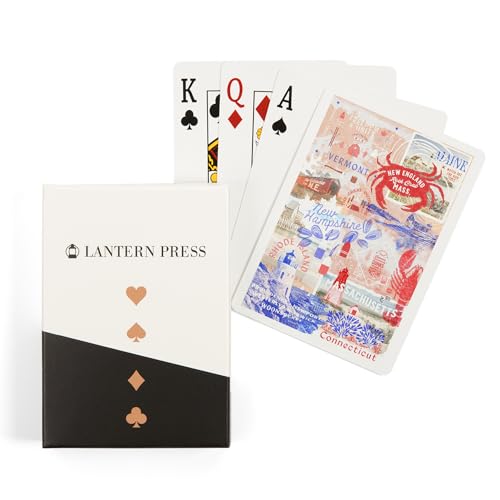 Lantern Press Naipes Póker New England Collage 52 Cartas