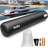 Wauffua Bootsfender zum Andocken mit elektrischer Luftpumpe, Vollschutz Bootsstoßstangen zum Andocken mit 2 Seilen, aufblasbare Bootsstoßstangen Kotflügel