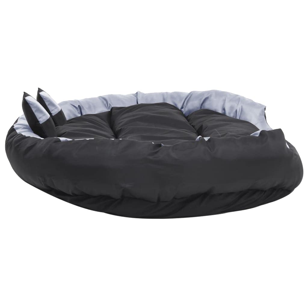 Hundekissen Wendbar 150x120 cm XXL Hundebett Waschbar Haustierbett Grau Schwarz Robustes Tierkissen mit 2 Kleinen Kissen Rutschfestes Haustiersofa für Große Hunde Welpen Outdoor Indoor