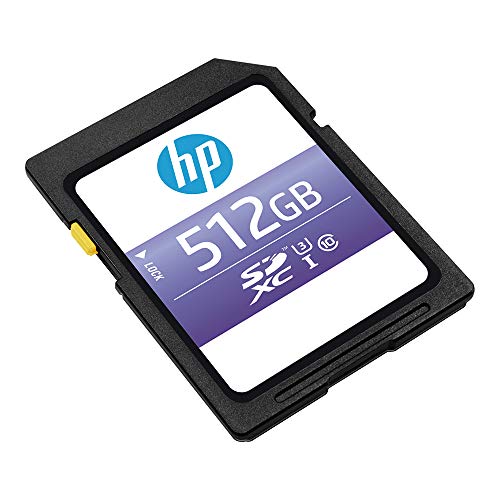 HP 512GB sx330 Class 10 U3 SDXC Flash Memory Card - 95MB/s, Class 10, U3, 4K UHD, Full HD, UHS-I, Full Size SD