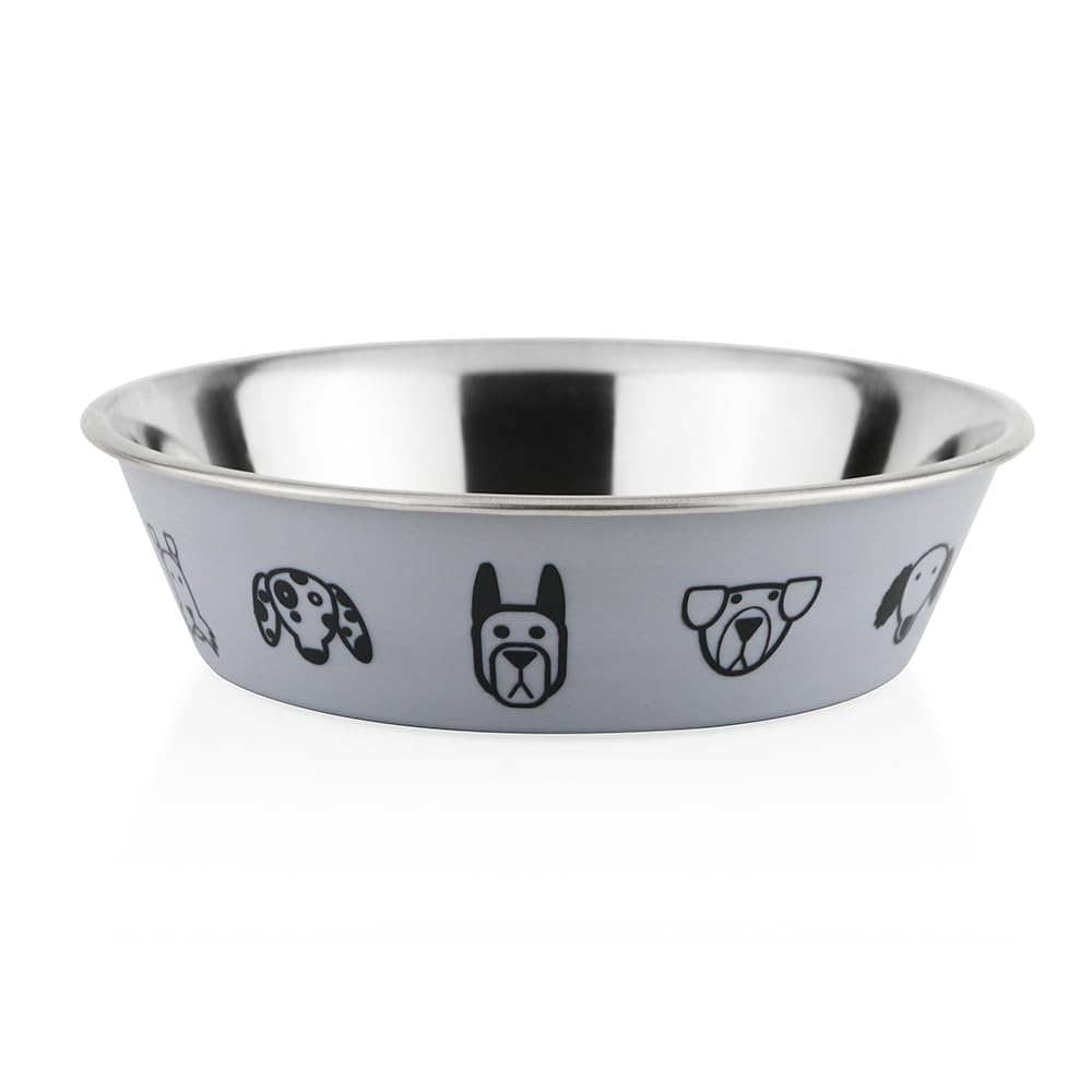 PAWPOURRI Printed Aqua Anti-Skid Stainless Steel Water and Food Feeding Shell Bowl for Adult Dogs, Puppies, Cats |Stainless Steel | Anti-Skid | Easy to Clean Pet Feeder (16 CM) 1500ml (B0CL6GCGH4) Amazon Price History, Amazon Price Tracker