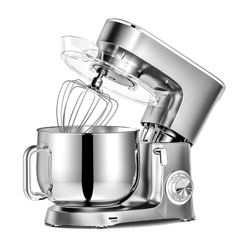Dough Mixer,Automatic, 1500W 10-Speed Silent Kitchen Mixer with Safety Attachments for Effortless Baking