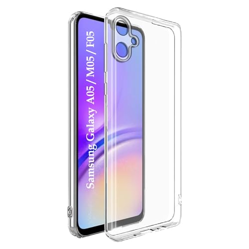 Image of REALCASE Silicone Samsung Galaxy A05 / M05 / F05 Back Cover Case, Scratch Resistant Protective Crystal Clear Transparent Shock Proof Bumper Back Cover Case for Samsung Galaxy A05 / M05 / F05