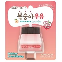 WELCOS Kwailnara Milk Lip Balm with Royal Jelly & Milk Extracts for Hydrating and Nourishing Care | Korean Lip Care | Peach Flavor | Adds Natural Tint and Shine | 10 ml / 0.33 Fl Oz