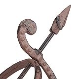 Relaxdays Gusseisen, antikes Design, wetterfest, Gartendekoration, H x B x T: ca. 36 x 17 x 14 cm, braun Sonnenuhr, - 6