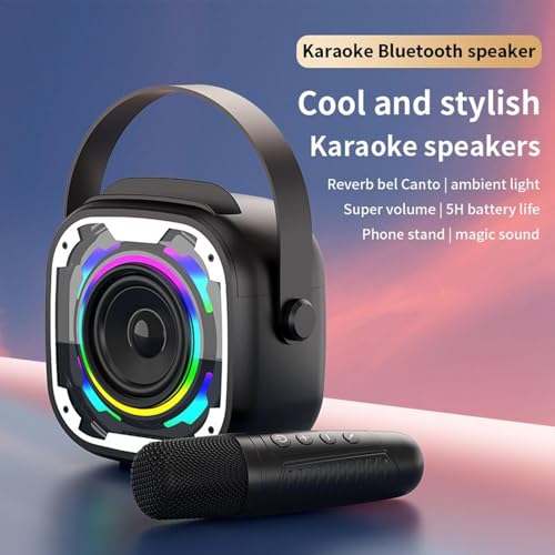 Subwoofer pequeño de mano con micrófono para cantar en cualquier sitio 7