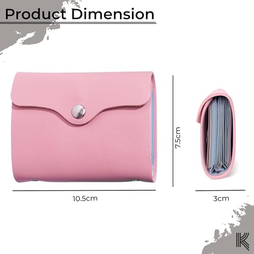 Image of Kraptick Card Holder Wallet for Men & Women - Credit Card Holder Organizer Multi Slot Card Case Wallet Compact Visiting Card Holder Slim Pocket Card Organizer for Daily Use & Travel (Plain)