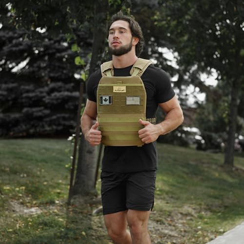Amstaff Tactical Weighted Vest - Adjustable Weight Vests for Men & Women - Versatile Wearable Weighted Vest for WODs, Workout, Strength and Endurance Training, Running, (Single Vest) by AmStaff Fitness - Used condition - Image 6