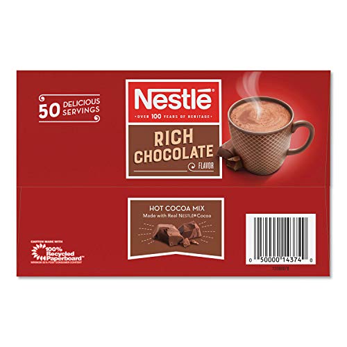 Nestle 25485Ct Hot Cocoa Mix Rich Chocolate 0.71 Oz Packets 50/Box 6 Box/Carton #TOP4