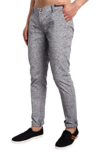 Image of Majestic Man Men's Slim Fit Mid Rise Casual Comfortable Trousers