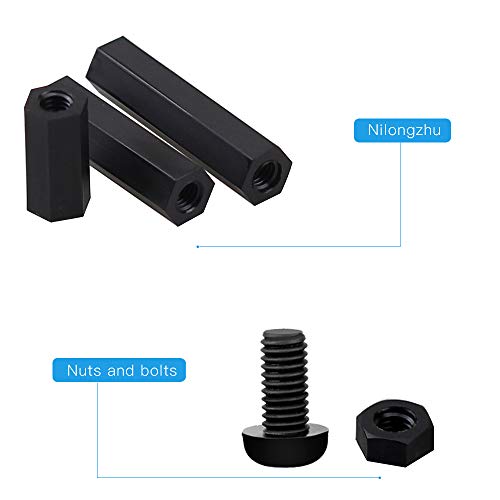 Szhkm M3 Nylon Female-Female Hex Utility Spacer Standoff Screw Nut Assortment Mounting Hardware Kit,Prototyping Accessories Spacer Standoff Varied Length Assortment Box 200 Pieces #TOP4