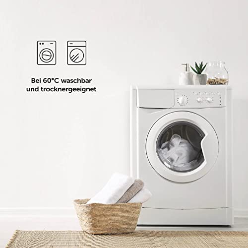 Foto von Blumtal® Luxus Spannbettlaken 180x200cm - 200x220cm für Boxspringbetten/Wasserbetten - Oeko-TEX zertifizierte Spannbettlaken 180x200 / 200x200 / 200x220 - Leintuch 180x200 / Bettlaken 200x220 - Weiß