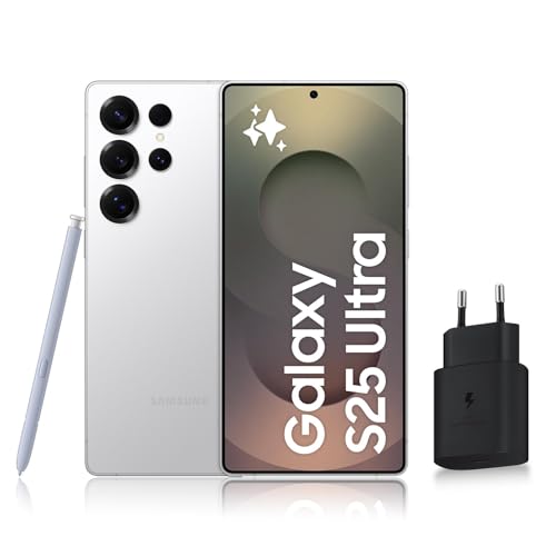 Samsung Galaxy S25 Ultra, Smartphone Android 5G avec Galaxy AI, 1 To, Chargeur secteur rapide 25W inclus, Smartphone déverrouillé, Argent Titane, Version FR
