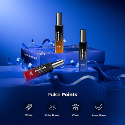Image of Fastrack Perfume Gift Set for Men - Ease, Night Out & Rush (3 x 20ml) - Rakhi Special for Brother