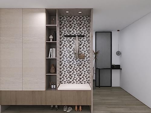 Mosaico autoadhesivo para cubrir azulejos de cocina KASARO gris triangular de 10 hojas 5