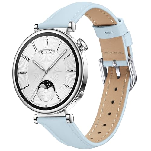AsohsEN 18mm ���U�[�o���h Huawei GT5 Pro 42mm/GT5 41mm�o���h�p ���߉\�ȃV���o�[ �X���� �J�W���A�� �X�|�[�c �t�B�b�g�l�X�X�g���b�v Huawei GT4 41mm�o���h ���f�B�[�X �����Y (�u���[�A�����T�C