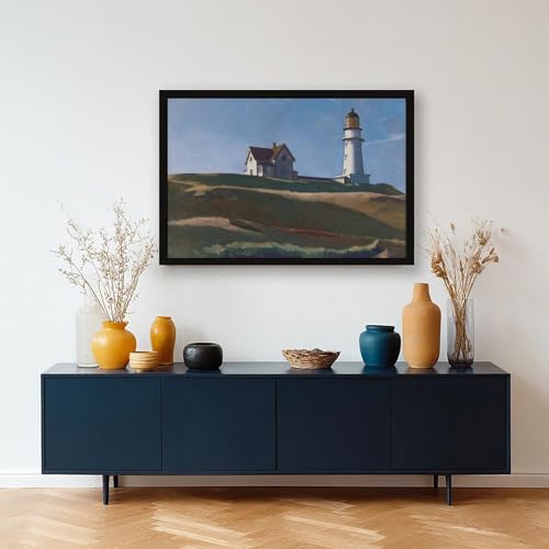 Impression toile Lighthouse Hill Edward Hopper - Cadre suspendu chic