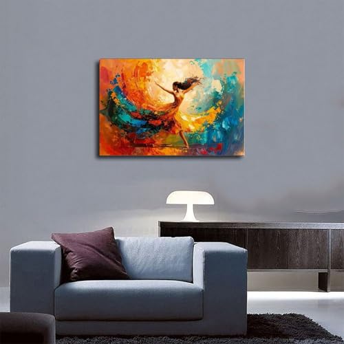 Poster sur toile danseuse vibrante 20x30 cm pour deco de chambre - 5