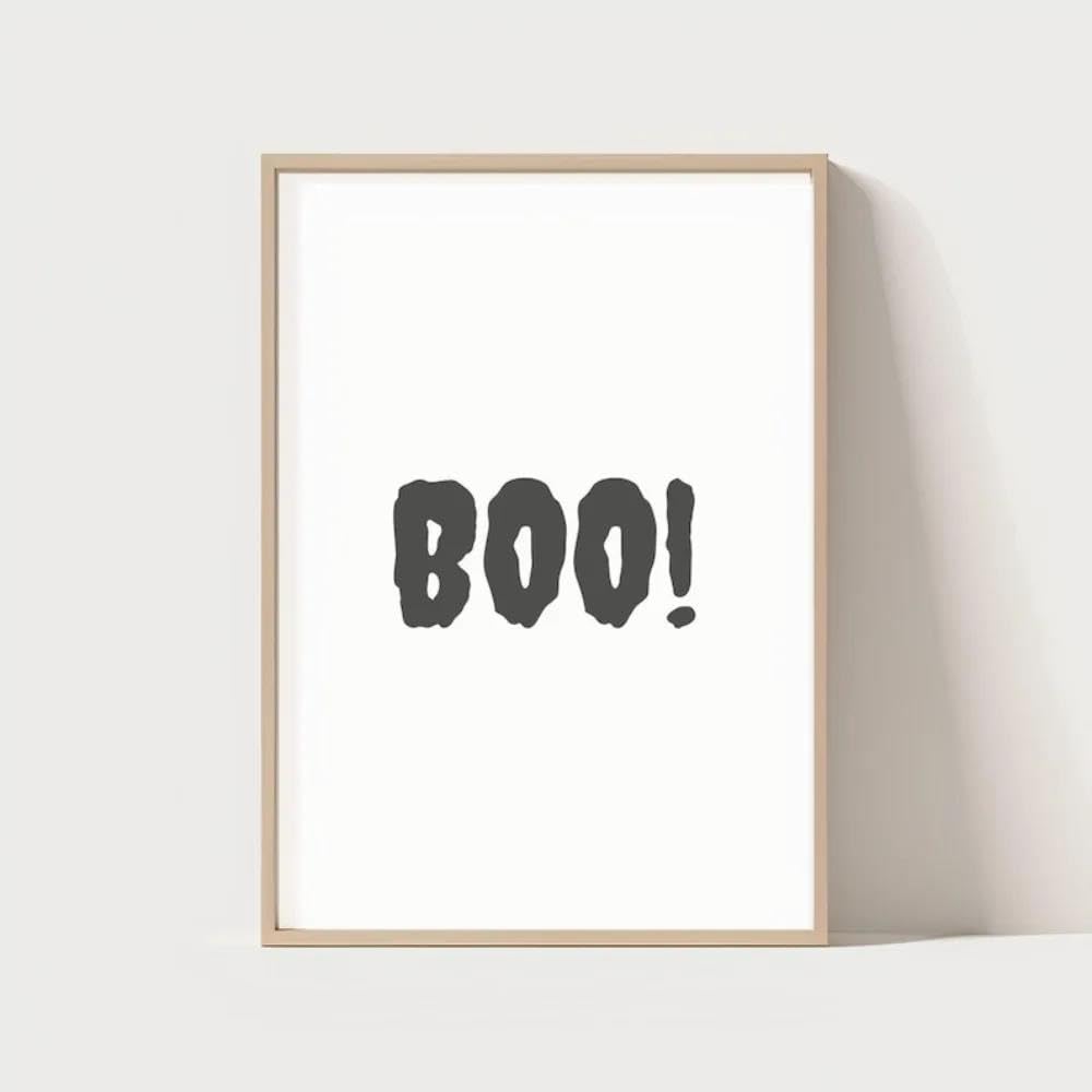 BYAMBD Aesthetic Pictures Frameless Ghost Pumpkin Posters Printing Wall Art Room Canvas Painting Party Decor(C,30x40cm)