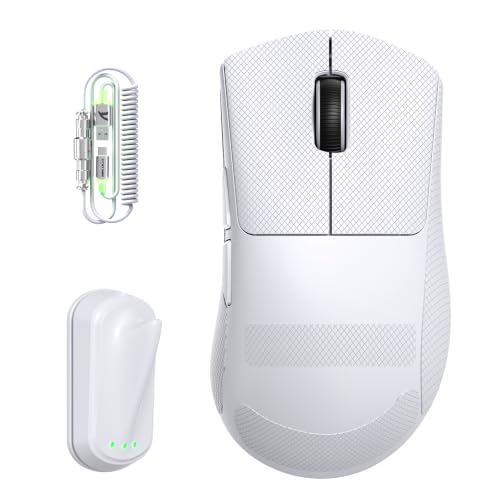 Image of ATTACK SHARK V8 8000Hz Wireless Gaming Mouse, 59g Lightweight, White&Tape