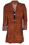 Firefly Malcolm Reynolds Costume Suede Leather Trench Brown Coat (L)