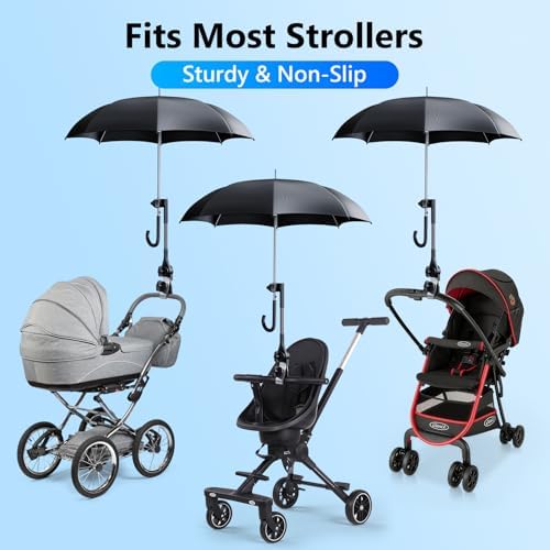 nediea Bicycle Umbrella Holder, Baby Stroller, Umbrella Stand, Umbrella Stand, Bicycle, Total Length 14.4 inches (36.5 cm), No Assembly Required, Easy to Remove, Parasol Stand, Umbrella Stand, Knob - 4