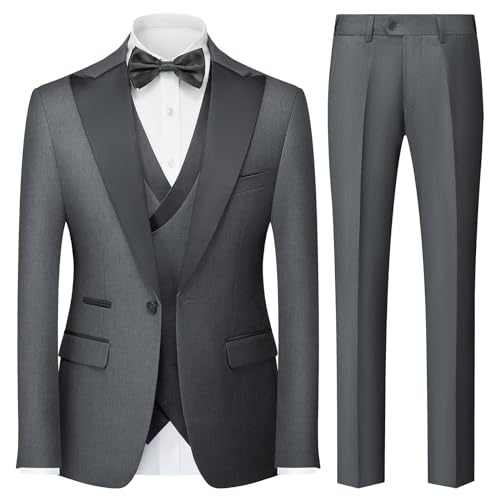 Rogers & Morris Tuxedo Suits for Men Solid 3 Piece