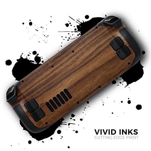 Design Skinz - Compatible With Steam Deck - Skin Decal Protective Scratch-Resistant Removable Vinyl Wrap Cover - Bright Ebony Woodgrain #TOP2