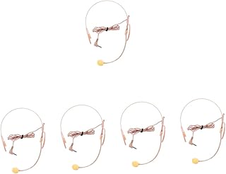 Milisten 5pcs Headset Singing Microphone Wireless Microphone Headset Costume Headset Wired Microphone Small Megaphone Small Mic Wired Headphones Mic over Ear Headset Mic for Teachers Abs