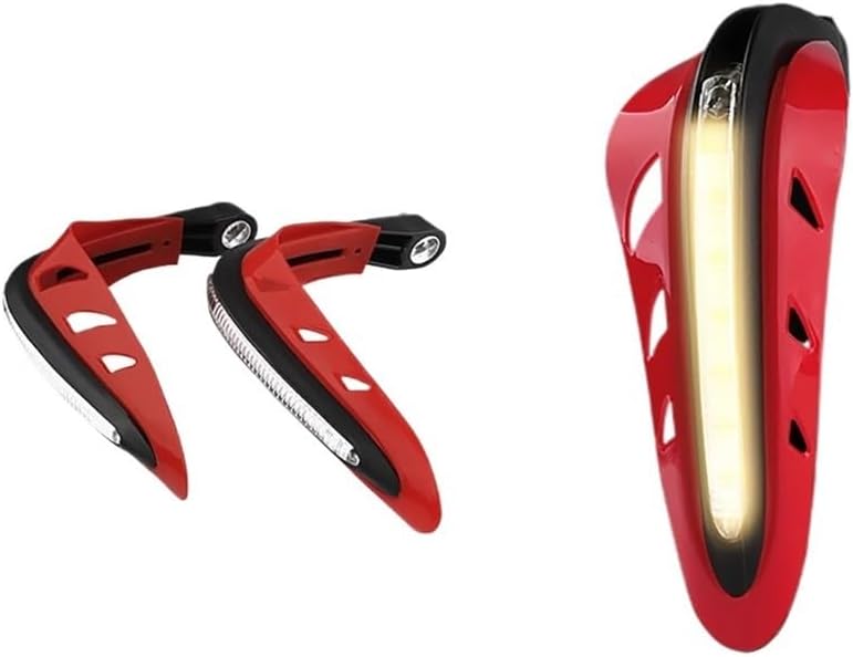 Universal Motorcycle Protection Gear Windproof LED Light Handlebar HandGuards Motorbike Hand Guard Handle Protector Shield