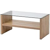 オーエスジェイ ガラステーブル センターテーブル ナチュラル 小 WF194155AAA