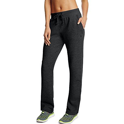 Champion by Women's Fleece Open Bottom Pant_Black_S