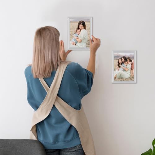 Giftgarden 5x7 Picture Frame Silver Set of 7, Multi Modern 5 x 7 Silver Frames for Wall or Tabletop Display - Thumbnail 4