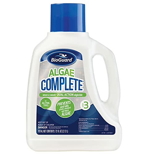 Bioguard Algae Complete Swimming Pool Algaecide With Leisurequip Scumboat Scum Absorber And Leisurequip Pool Log Book #TOP1